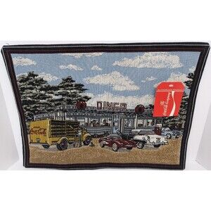 Coca-Cola Diner Woven Tablemat 1993 by The Manual Woodworkers & Weavers Inc